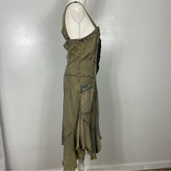 Free People Tencel Washed Apron Dress Sz XS - Picture 3 of 11
